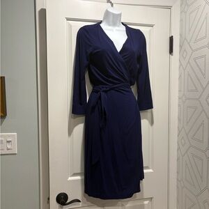 Elegant Purple Grape DVF Wrap Dress Size 6